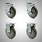 Service Caster 5 Inch SS Gray Polyurethane Top Plate Caster Set with 2 Brake 2 Rigid SCC SCC-SS20S514-PPUB-TLB-2-R514-2 - alternate 5